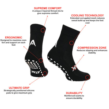 Atak GripzLite Pro Mid-Leg Grip Socks