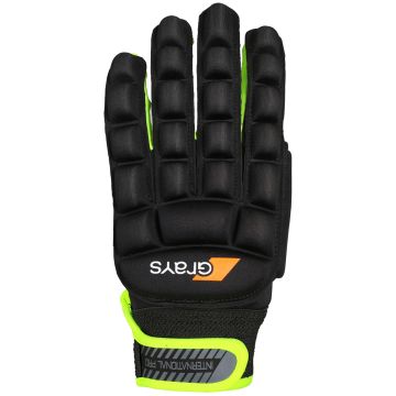 Grays International Pro Hockey Gloves - Black/Fluo Yellow
