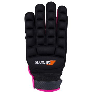 2021/22 Grays International Pro Hockey Gloves - Black/Fluo Pink