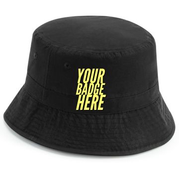 Bucket Hat with club badge - Black