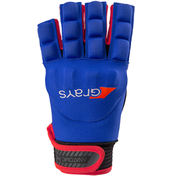 2023/24 Grays Anatomic Pro Hockey Glove - Navy/Fluo Red